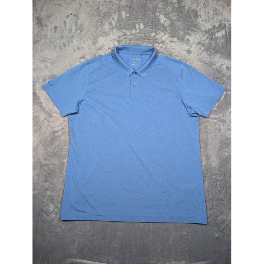 Bonobos Polo Shirt Mens XL Blue Solid Golf Performance Stretch Slim Fit Top